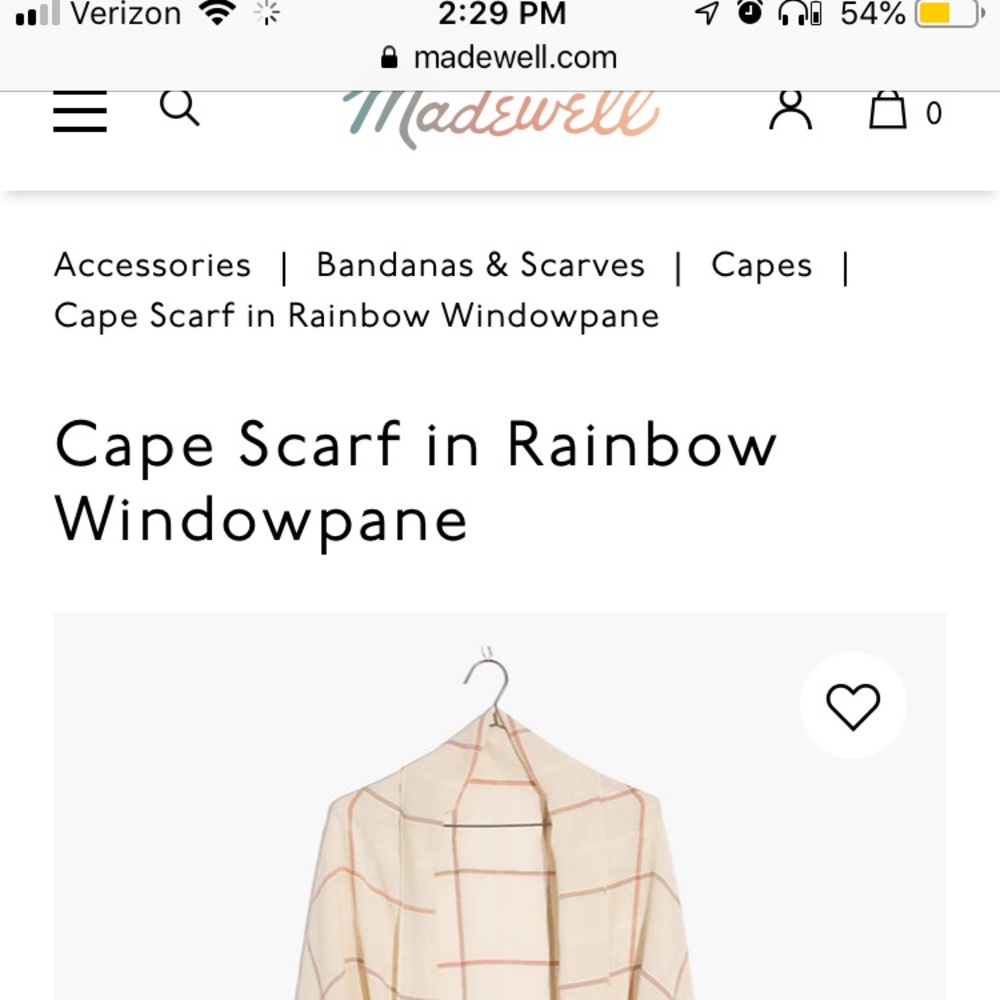 Madewell Cape- Scarf